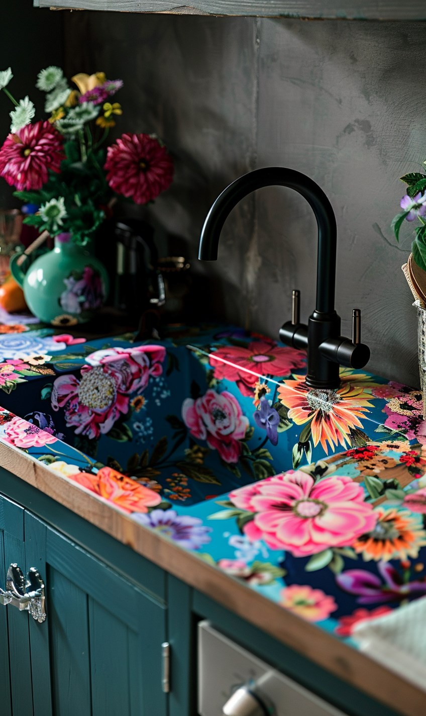 Beautiful Boho kitchen sink 4