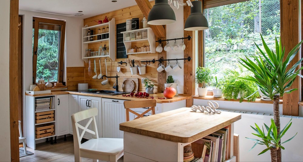 A Small Kitchen With A Dining Table 17