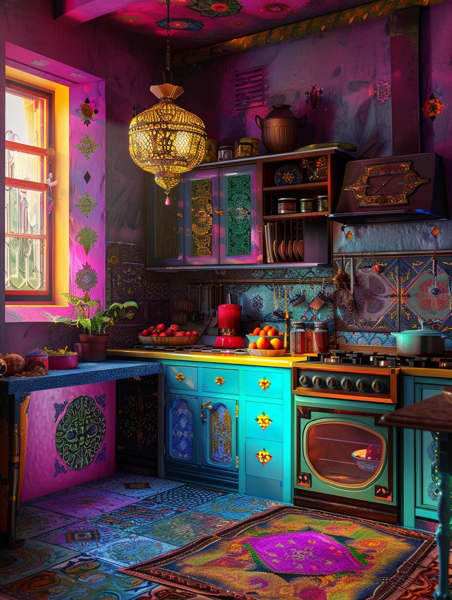 Colorful Boho Kitchen 1