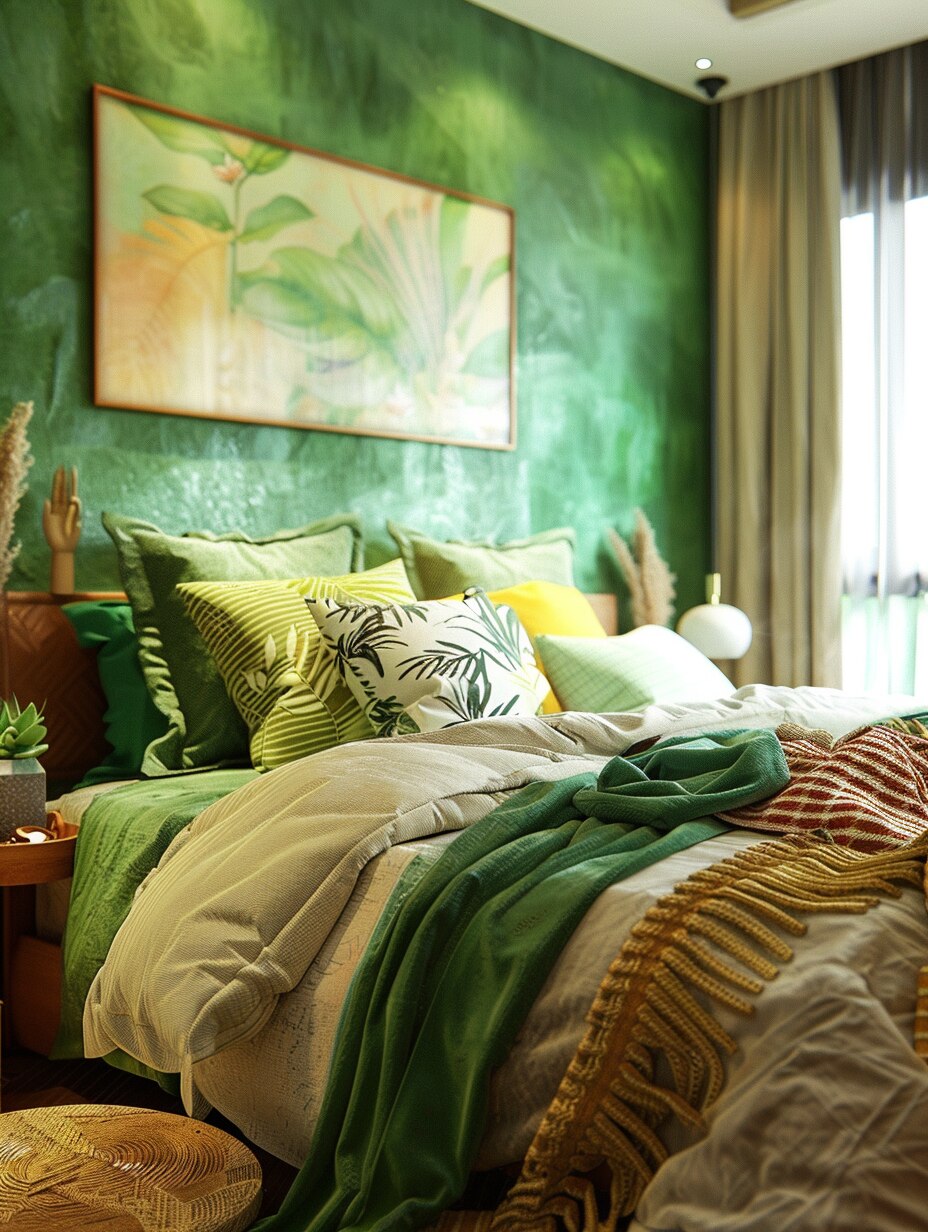 Green Boho Bedroom 3