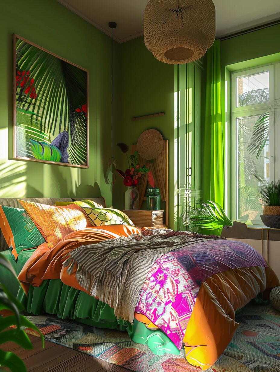 Green Boho Bedroom 4