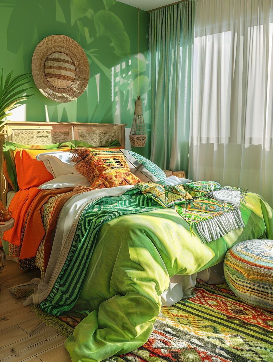Green Boho Bedroom 5