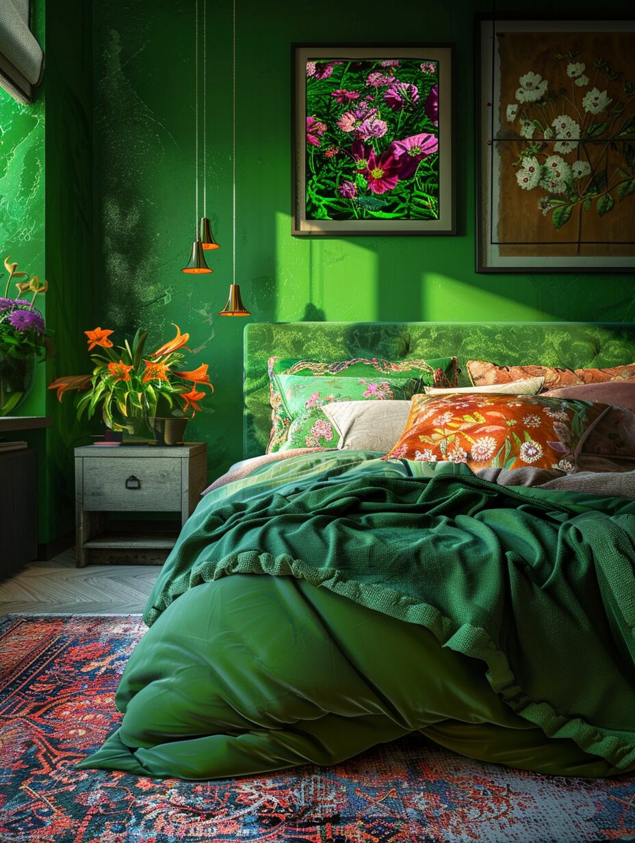 Green Boho Bedroom 6