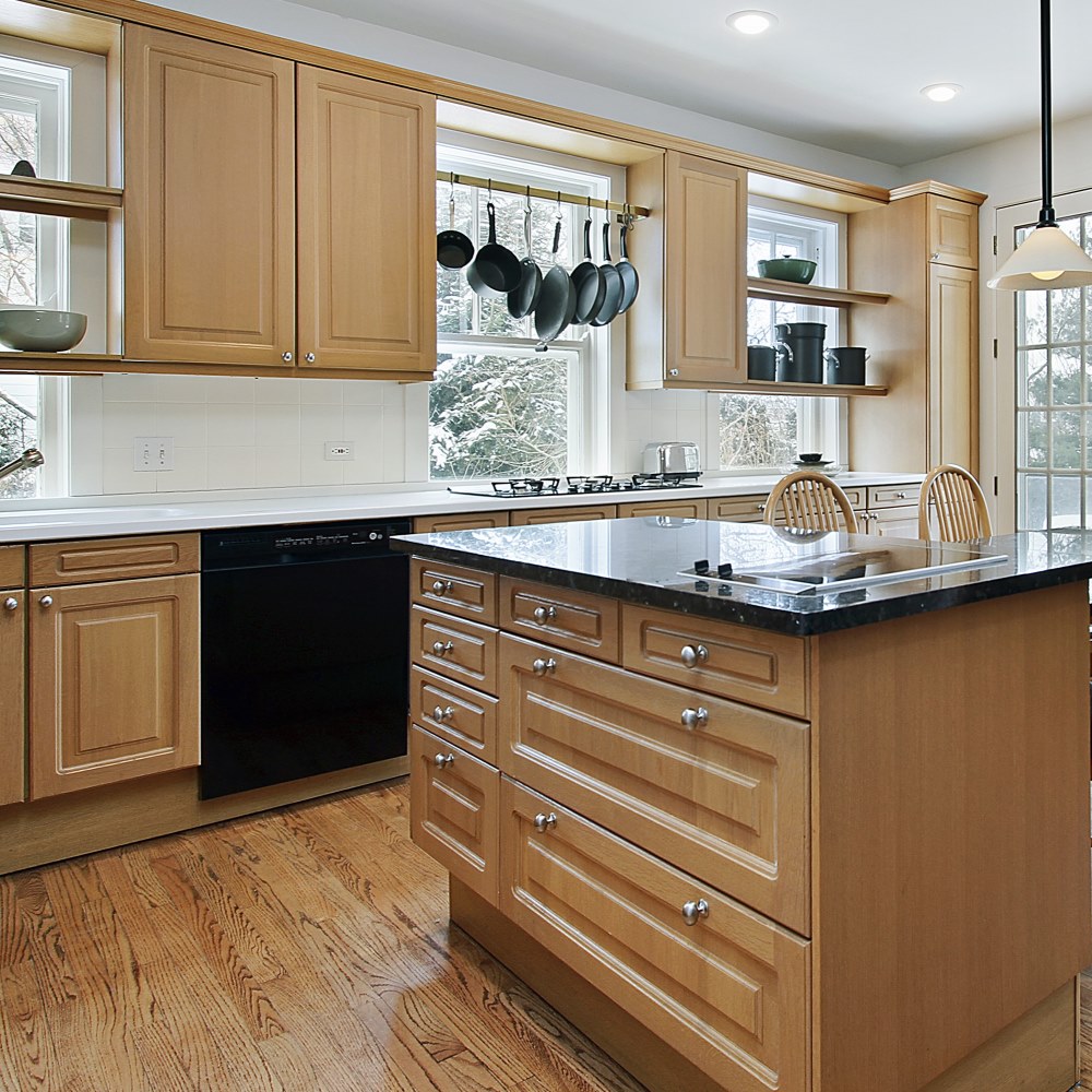 Kitchen With Light Oak Cabinets 8
