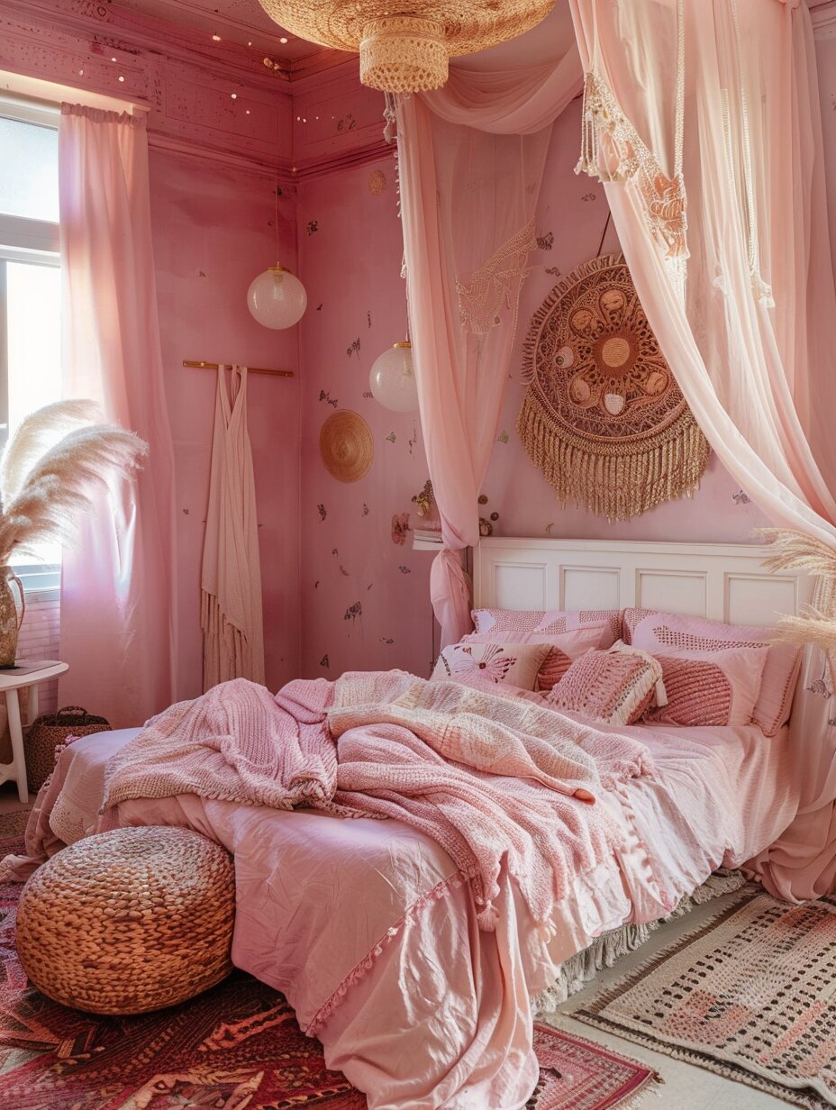 Pink Boho Bedroom 4