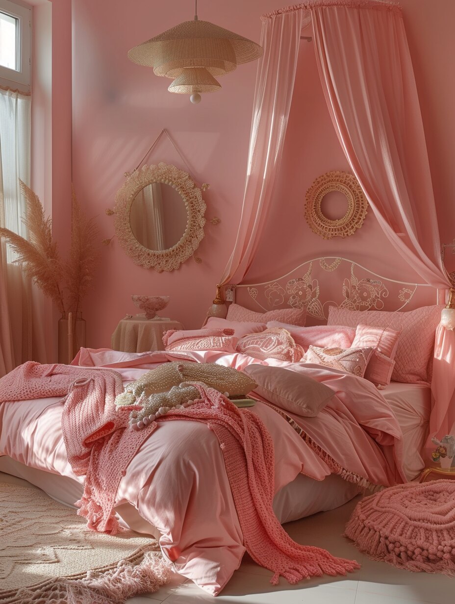 Pink Boho Bedroom 7