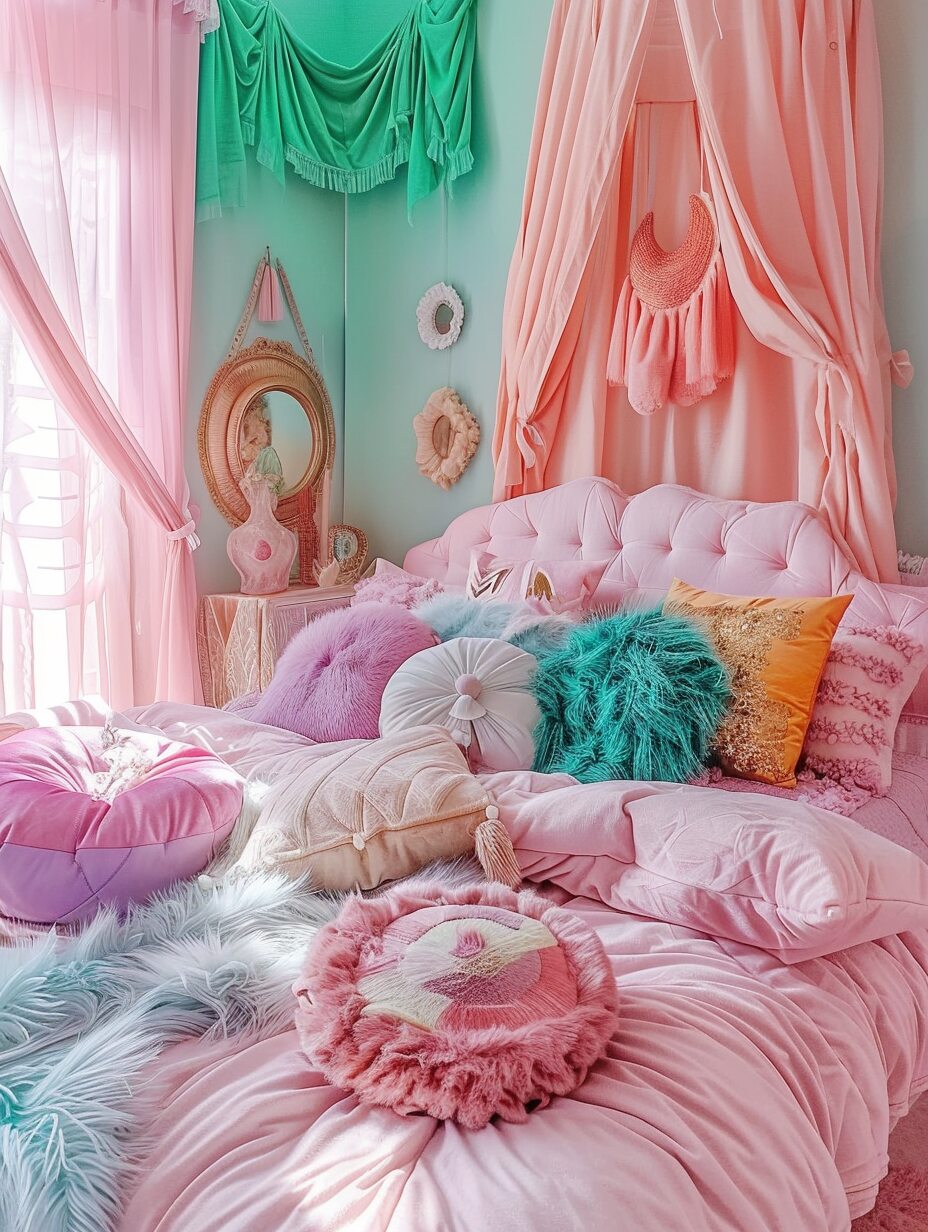 Pink Boho Bedroom 9