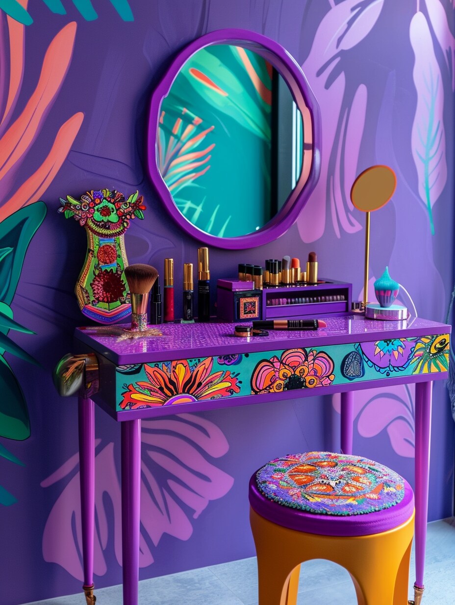 Bedroom Boho Makeup Vanity 3