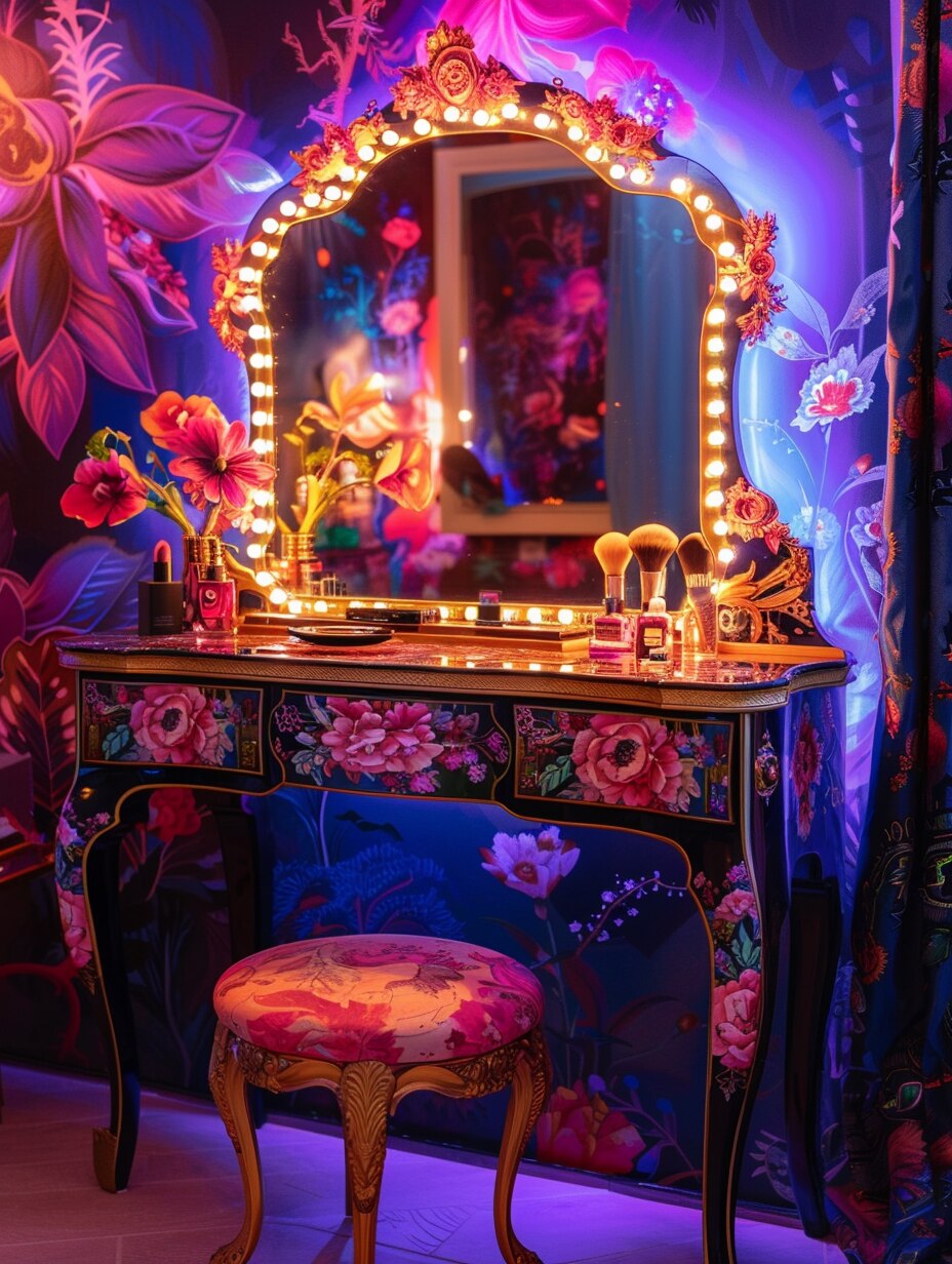 Bedroom Boho Makeup Vanity 5