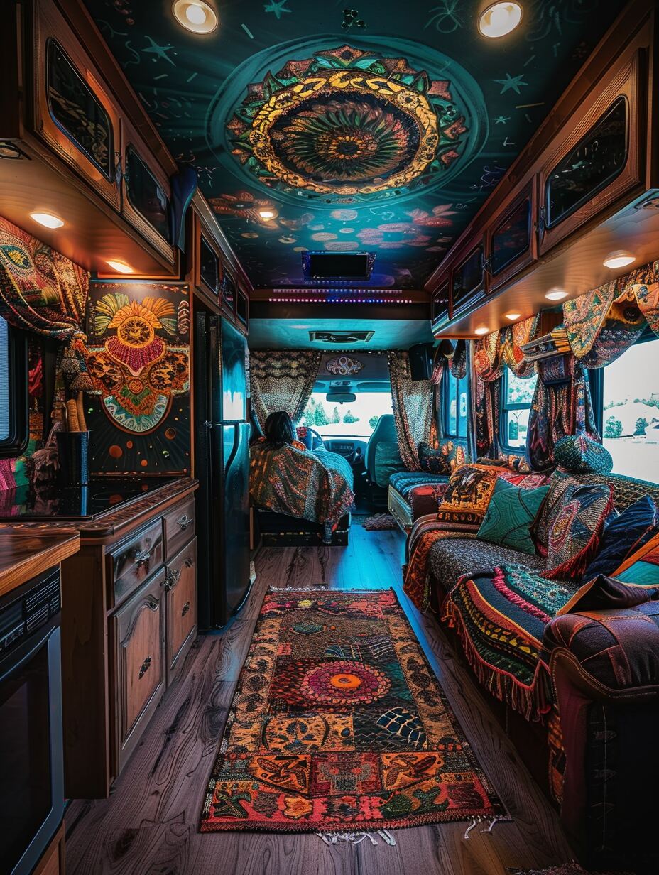 Boho Camper Interior 13