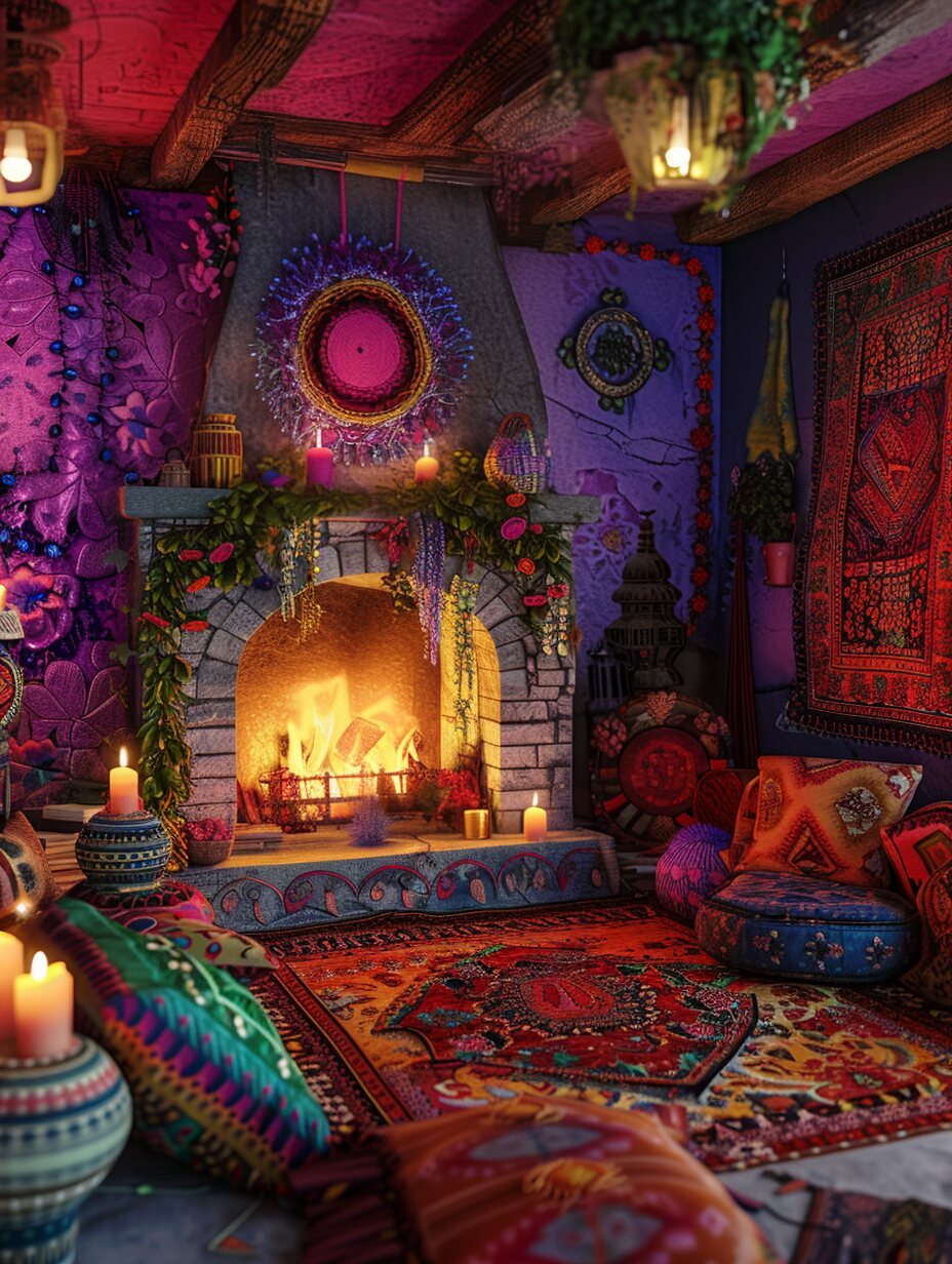 Boho Fireplace (2)