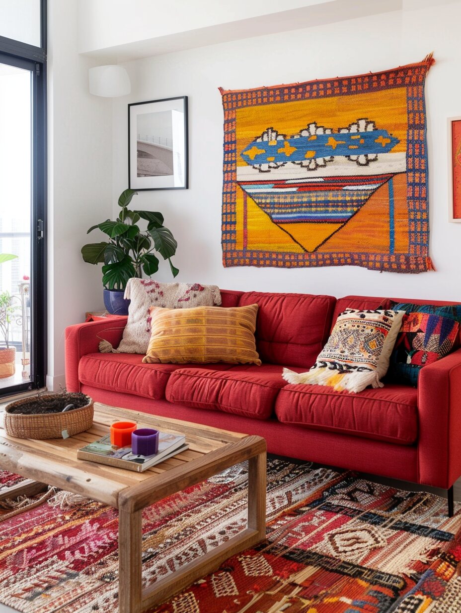 Red Boho Couch 3
