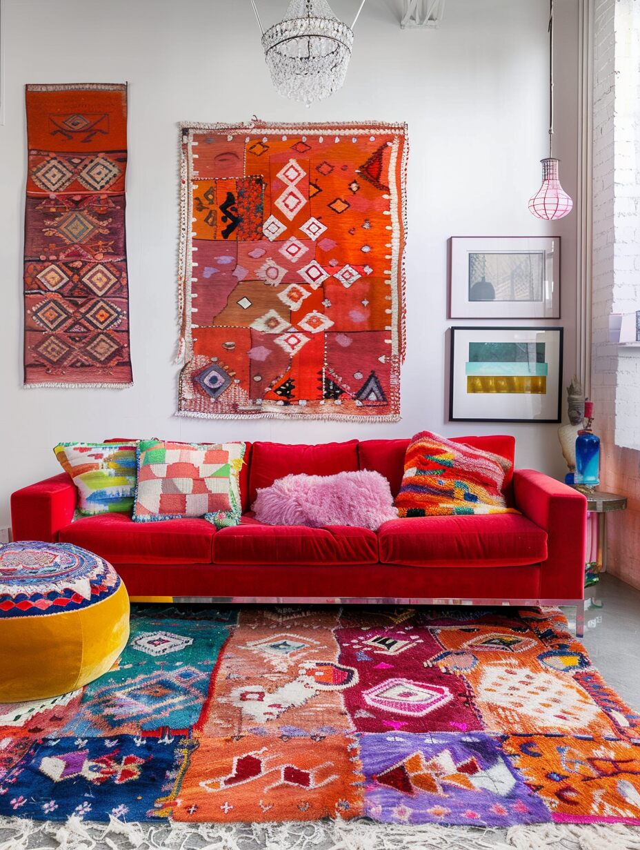Red Boho Couch 5