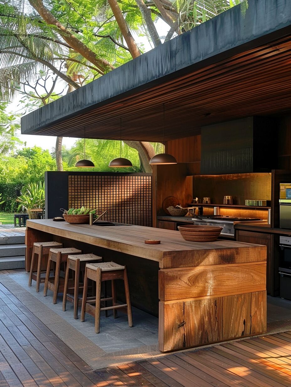 Wood-Infused Outdoor Kitchen 2