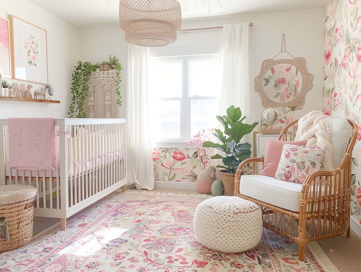 floral boho girl nursery - 1