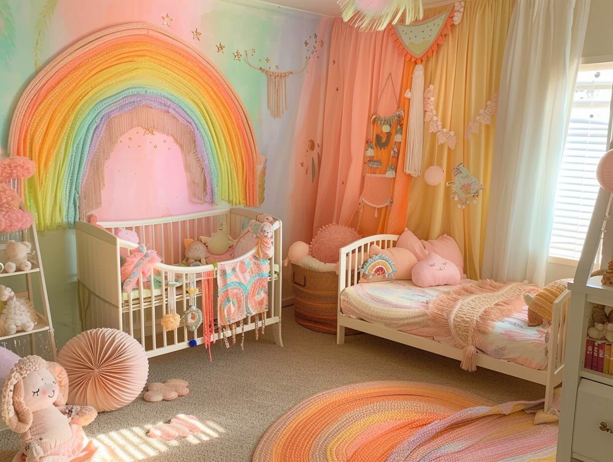 rainbow boho girl nursery - 1