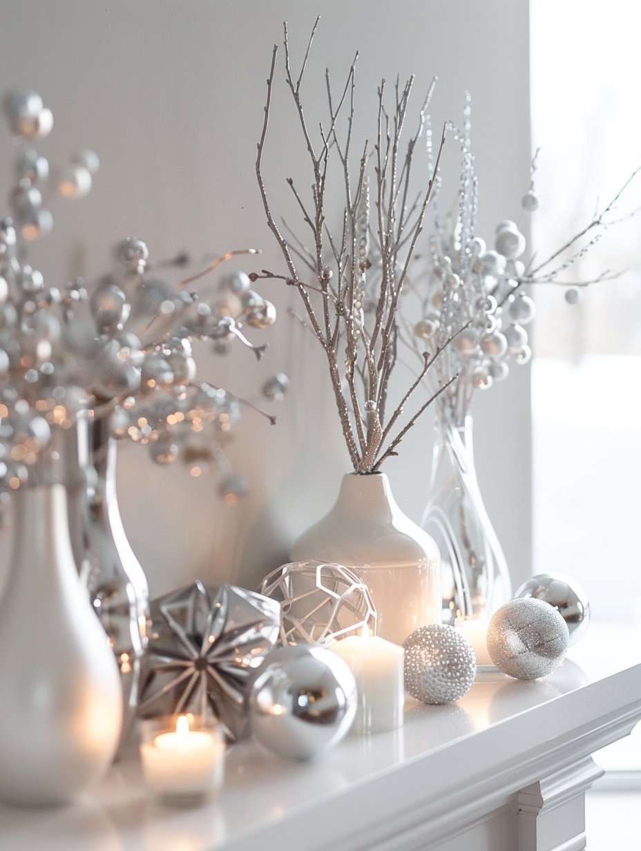 winter mantel with modern style