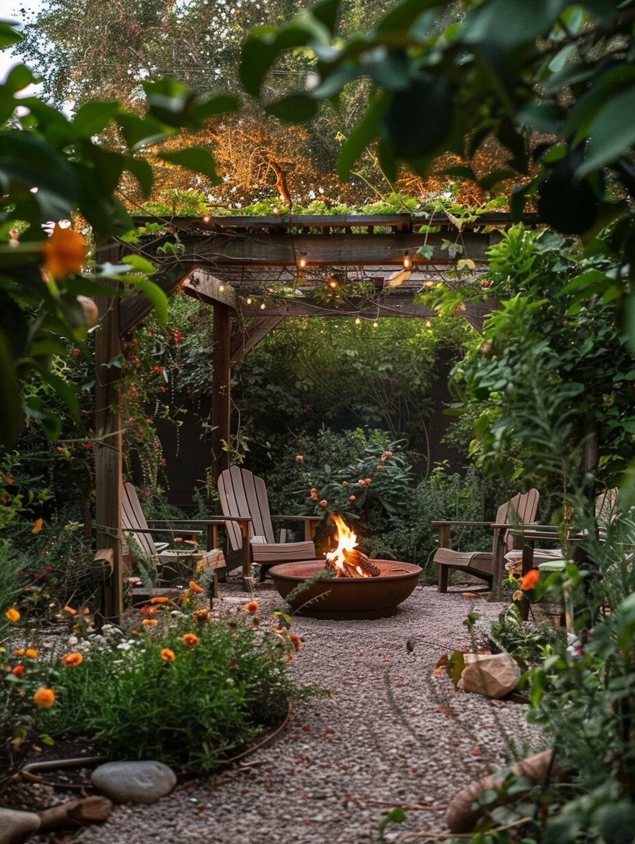 Aesthetic Fire Pit Landscaping Ideas 16