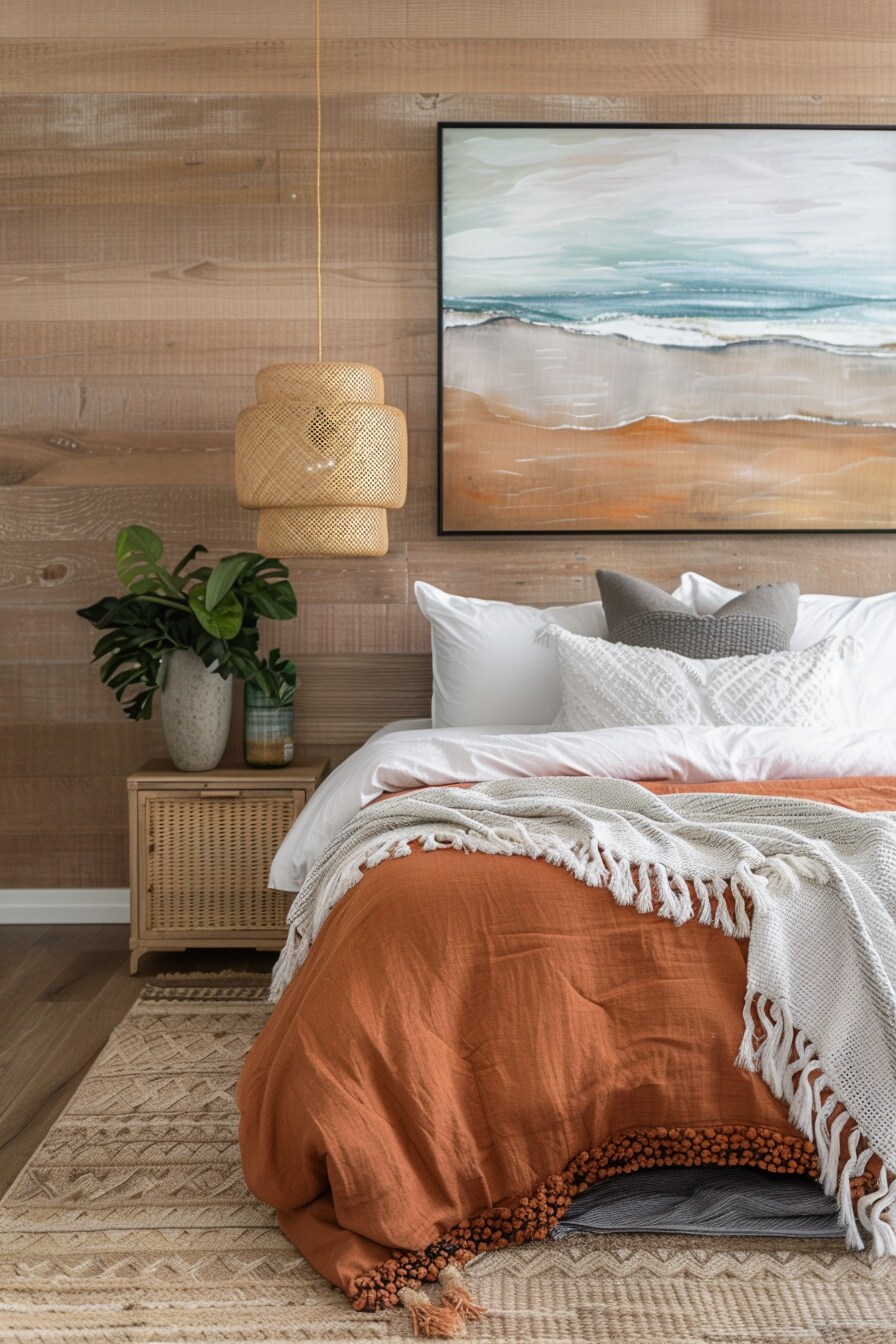 Boho Coastal Home Decor Ideas - Bedroom 3