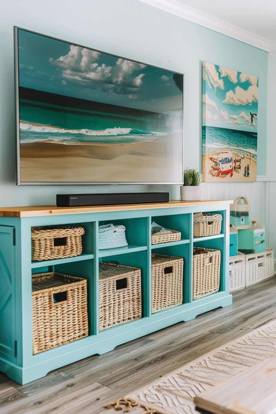 Boho Coastal Home Decor Ideas - Living Room 18