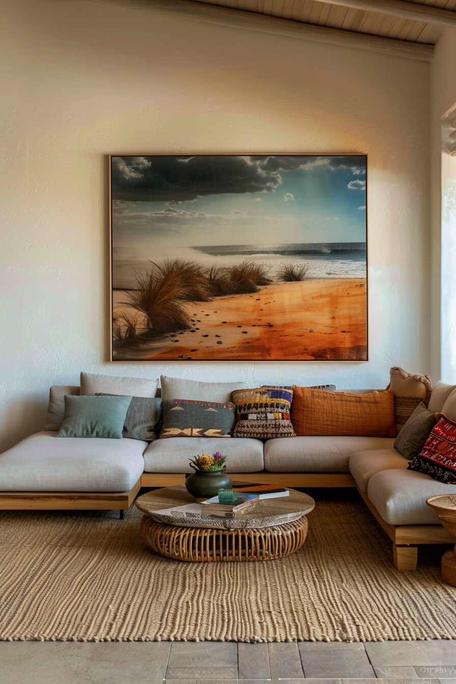 Boho Coastal Home Decor Ideas - Living Room 3