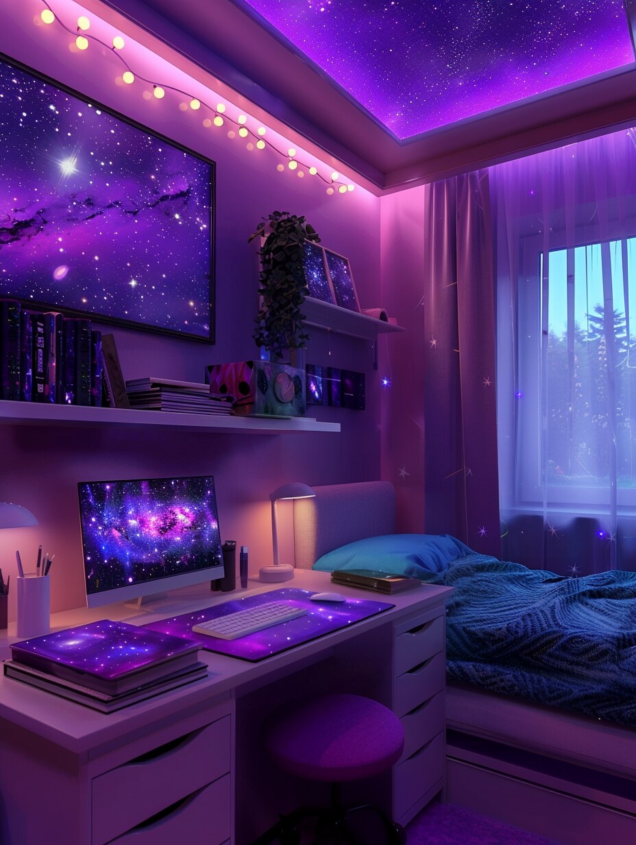 Space-Themed Bedroom for Girls 10