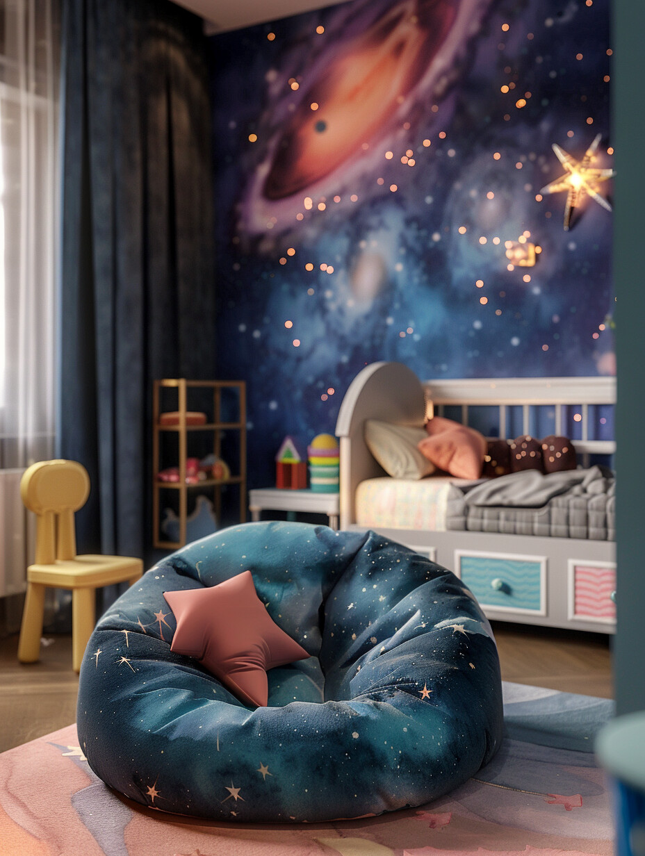 Space-Themed Bedroom for Girls 14