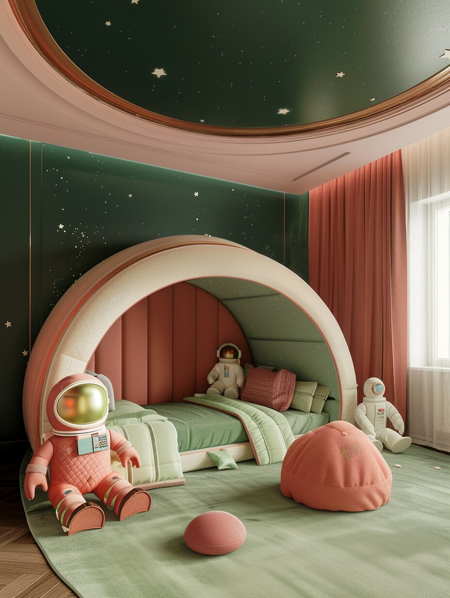Space-Themed Bedroom for Girls 16