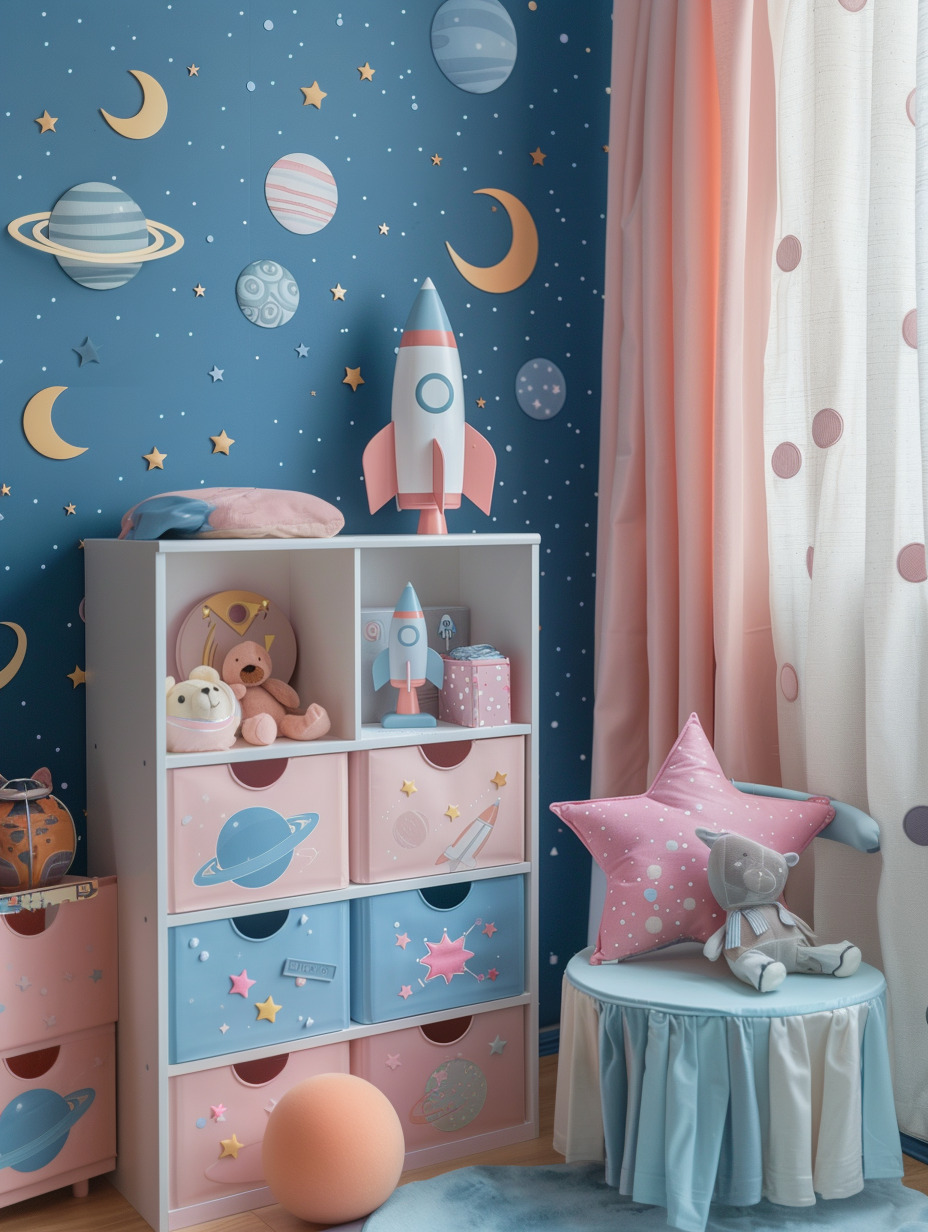 Space-Themed Bedroom for Girls 21