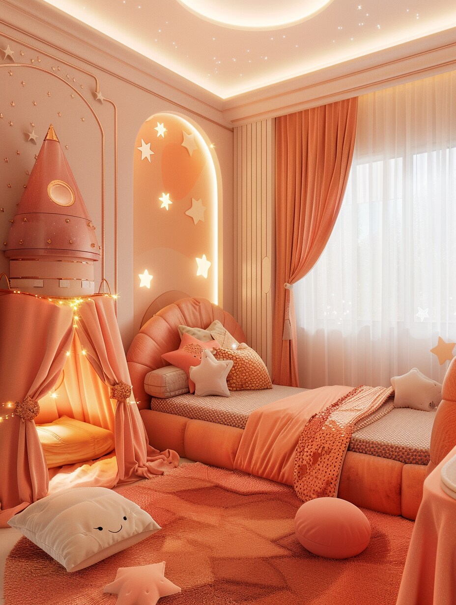 Space-Themed Bedroom for Girls 23