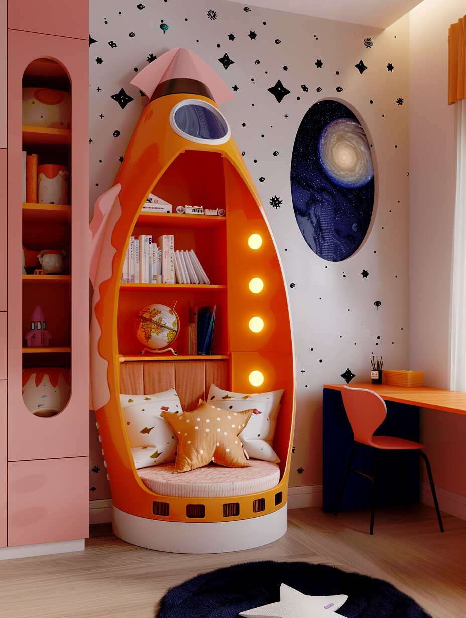 Space-Themed Bedroom for Girls 5