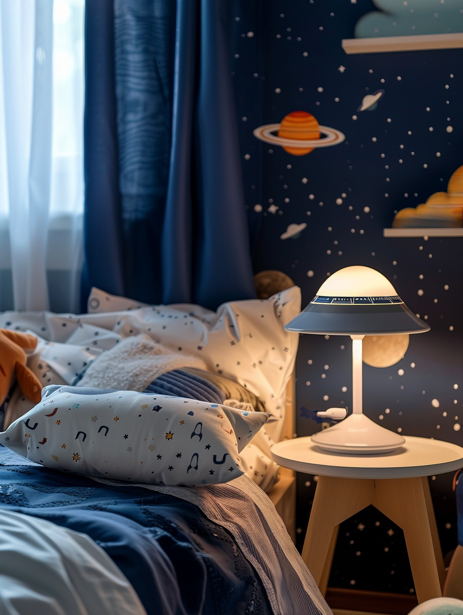 space themed bedroom for boys 13