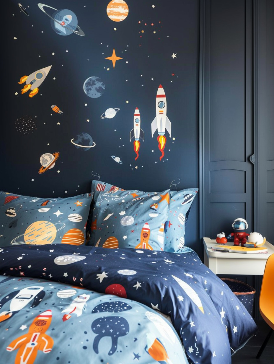 space themed bedroom for boys 4