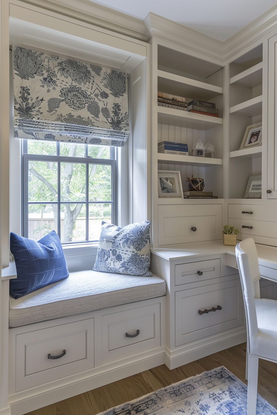 window seats in small bedroom