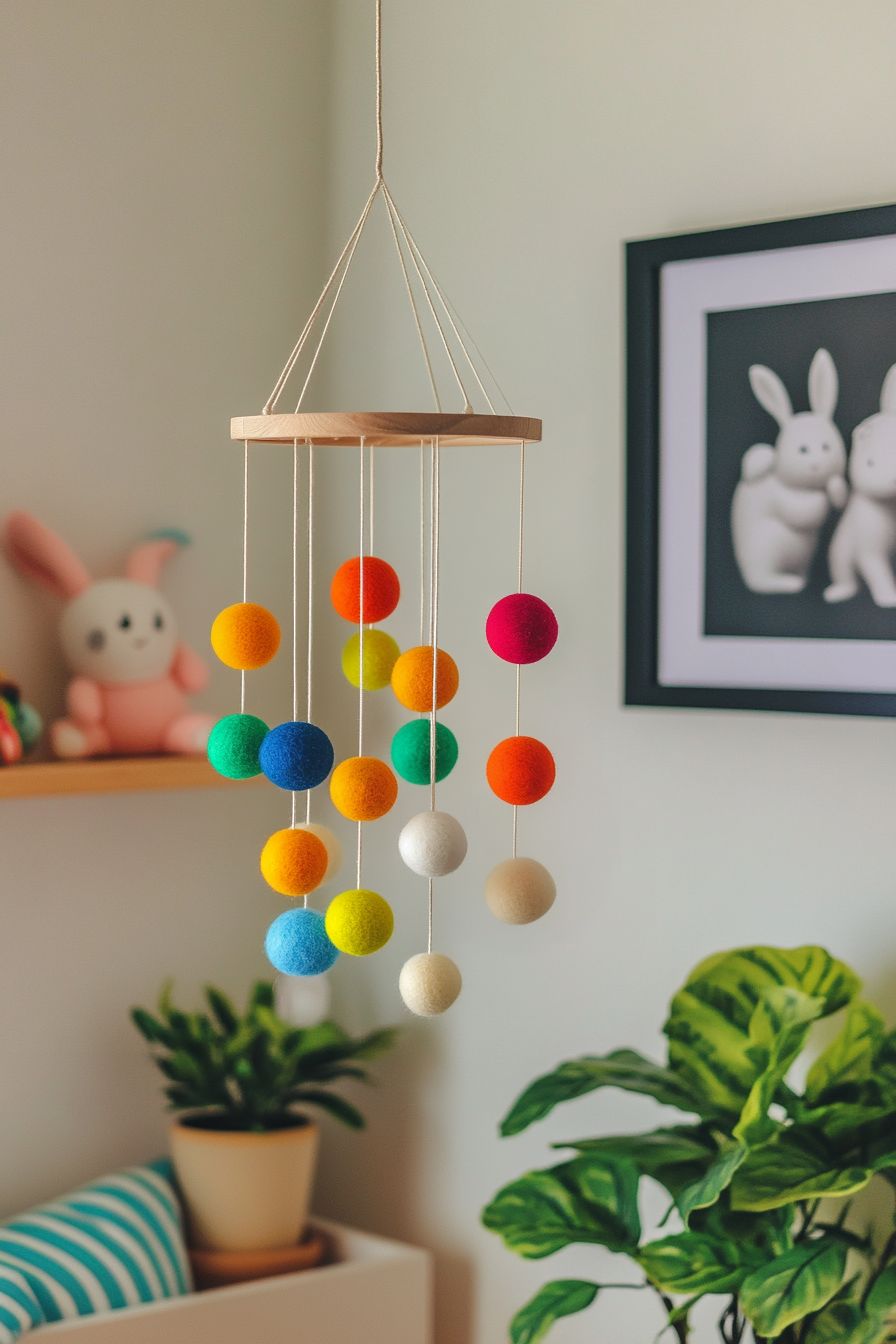 diy project for rainbow themed nursery