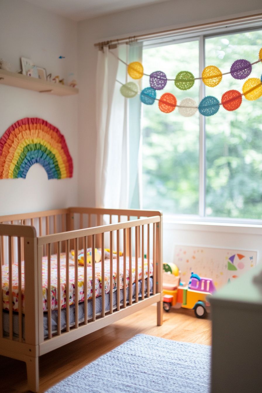 diy projects for rainbow themed nursery