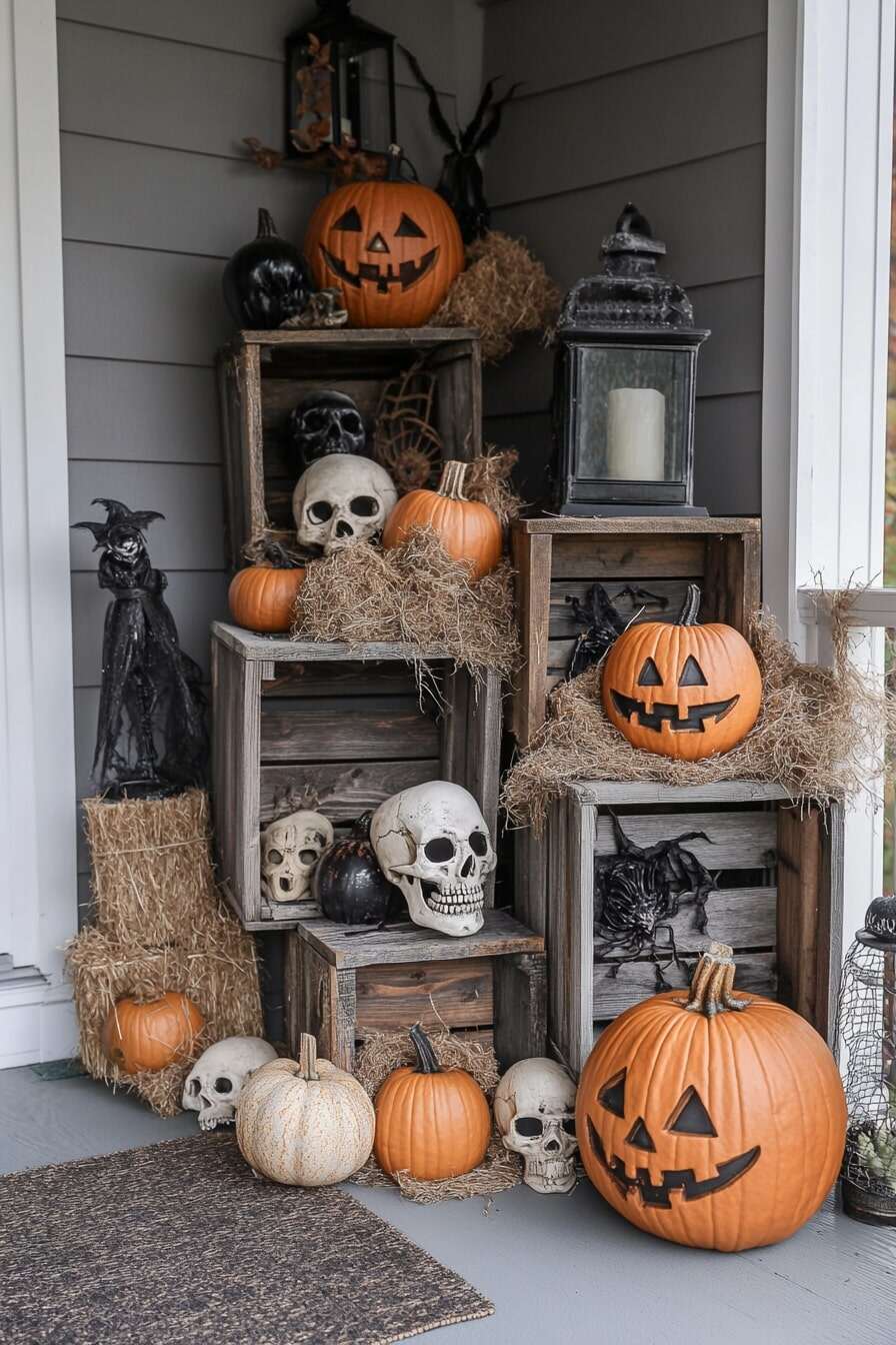 halloween front porch - 8