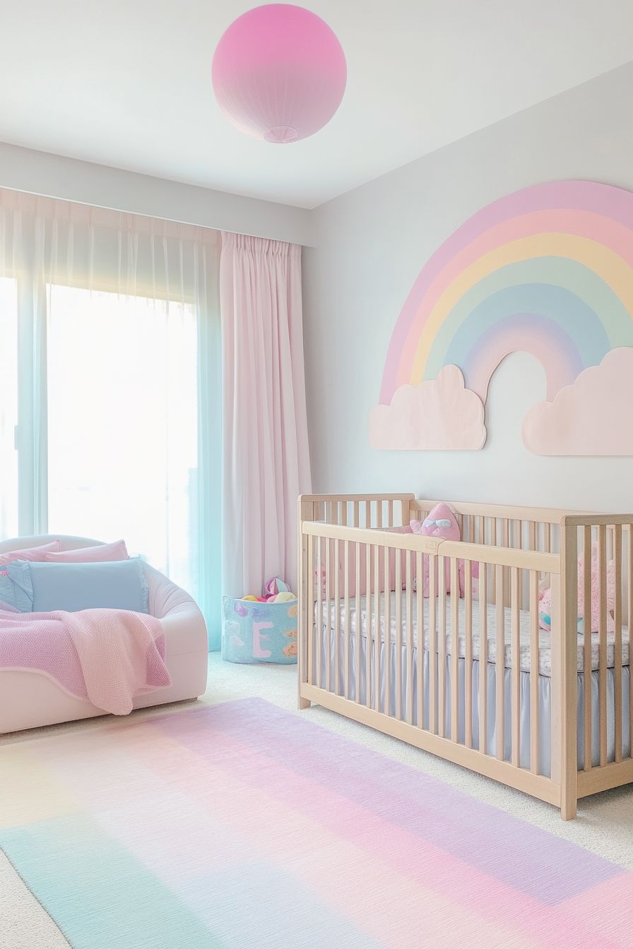 pastel rainbow nursery