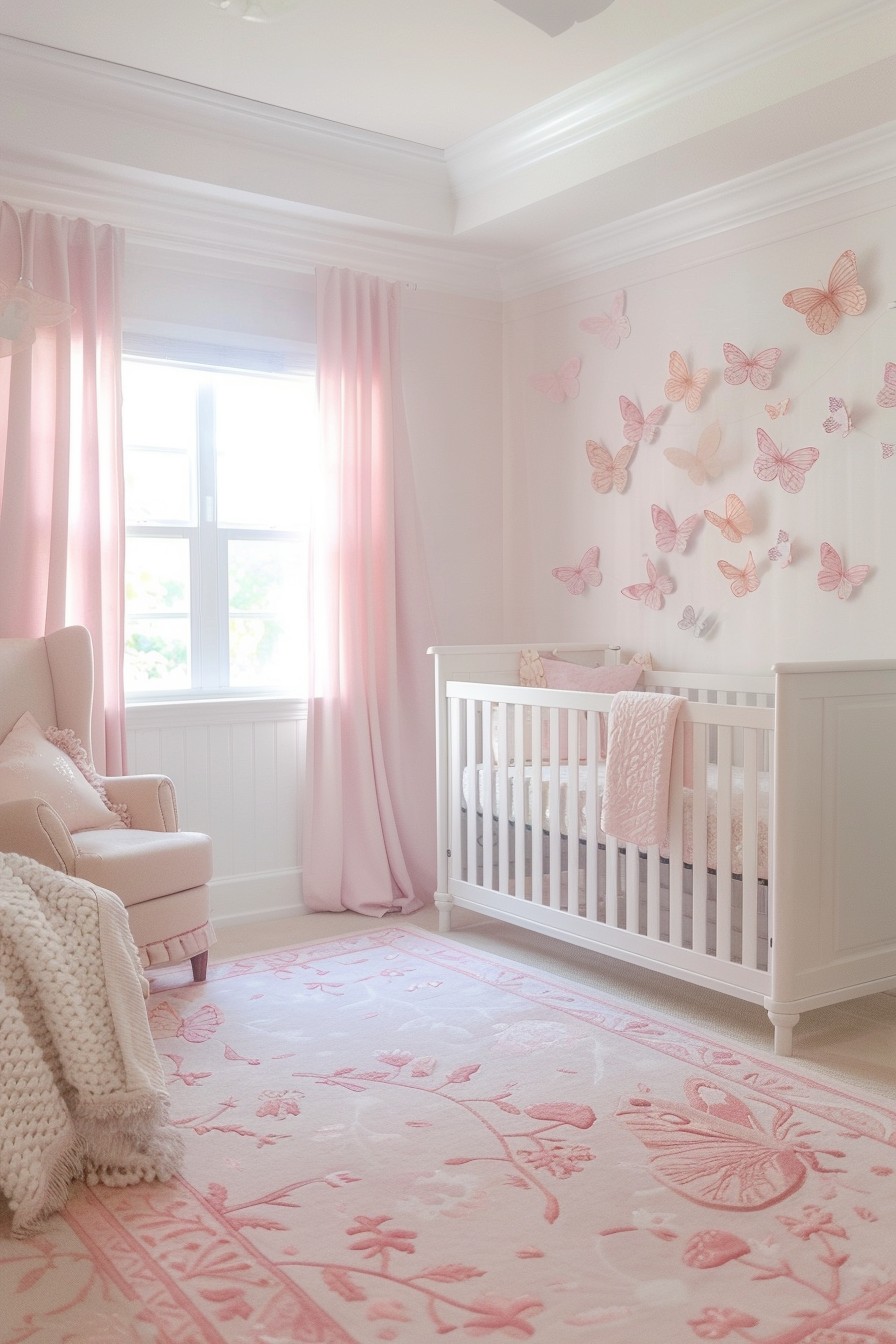 pink butterfly nursery