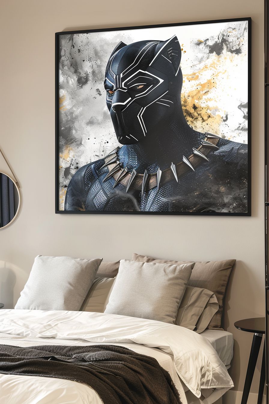 Marvel's Black Panther framed artwork