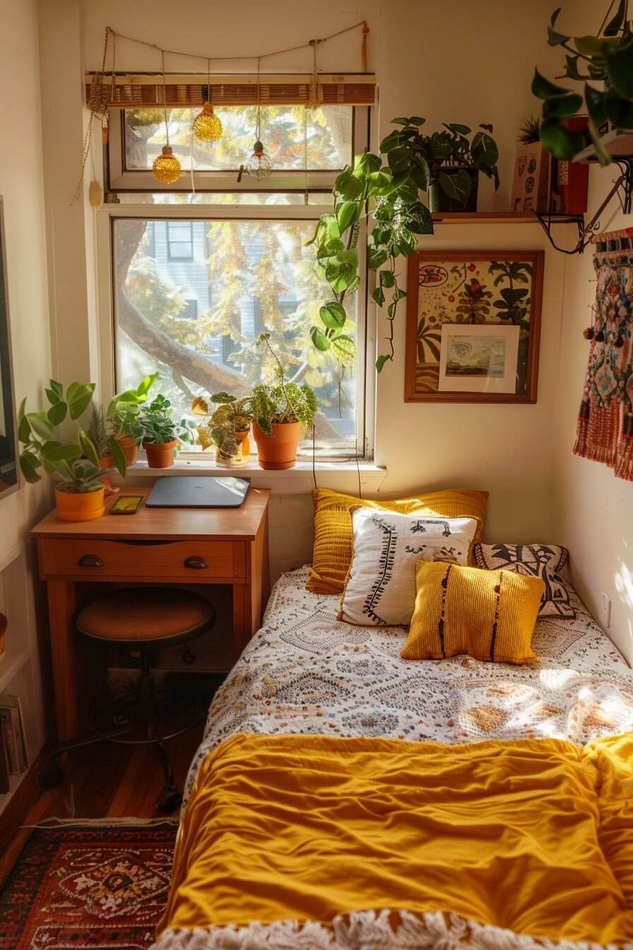 boho teen girl bed room - 11