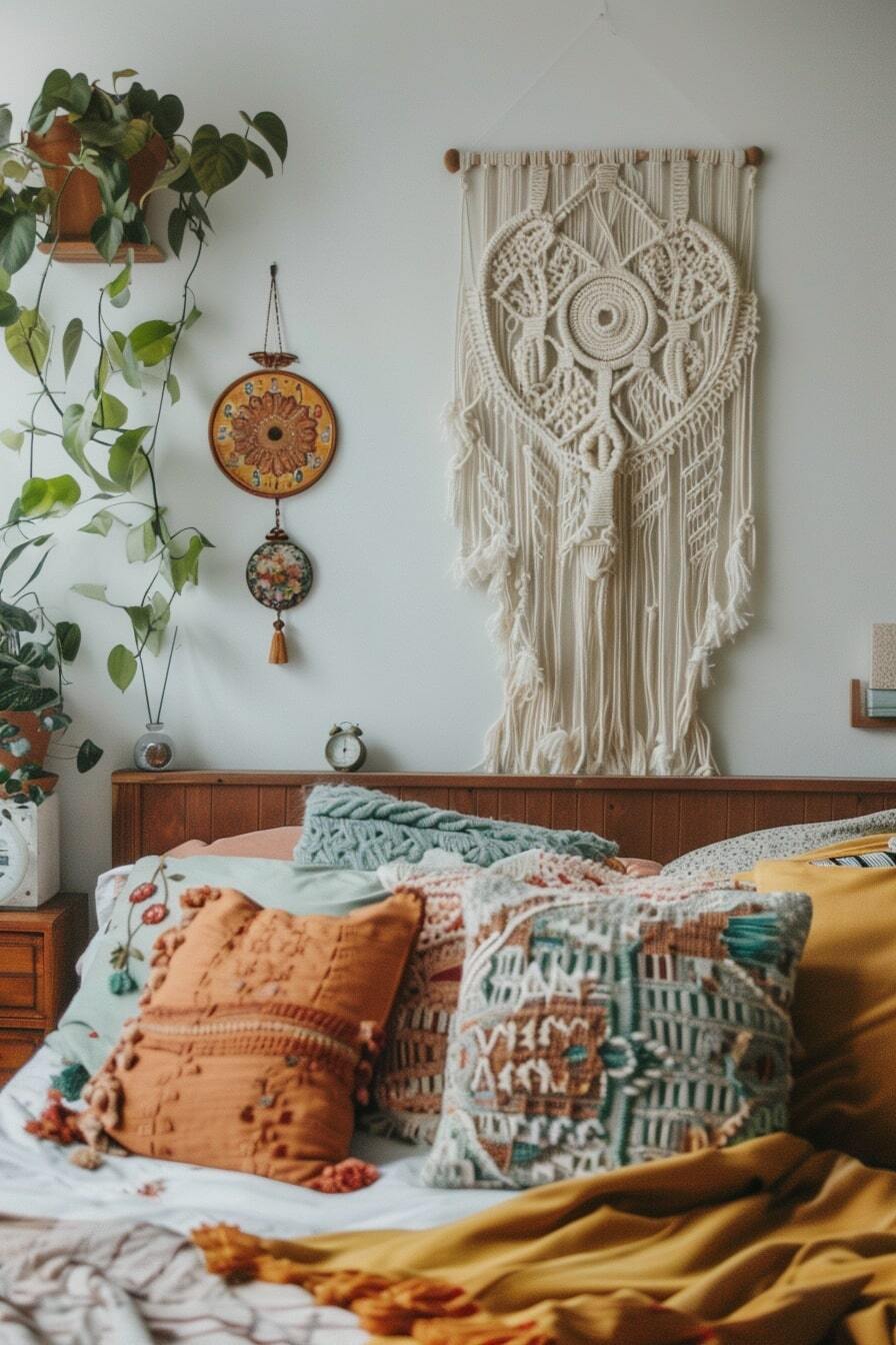 boho teen girl bed room - 17