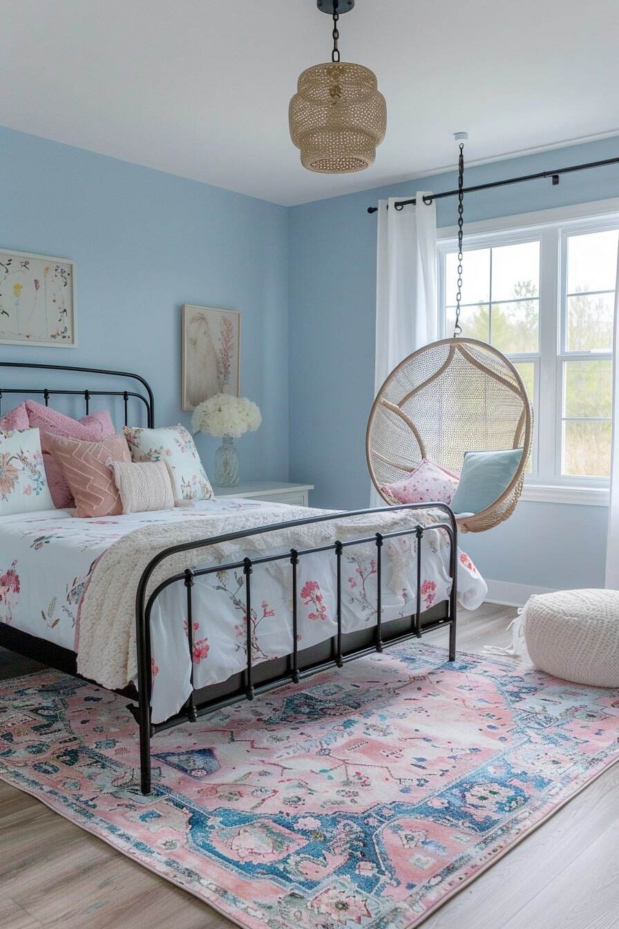 boho teen girl bed room - 8