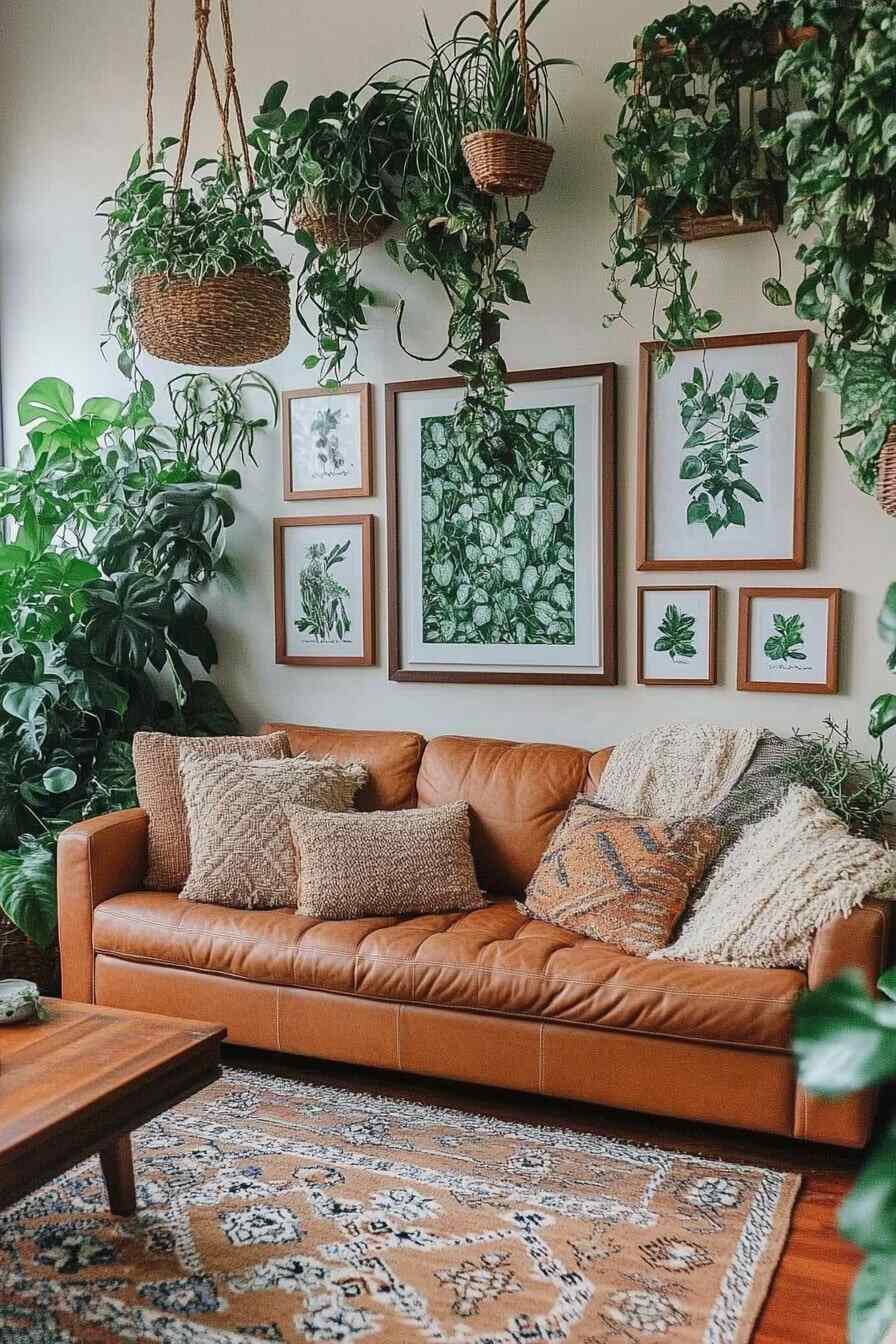 living room gallery wall ideas - 100