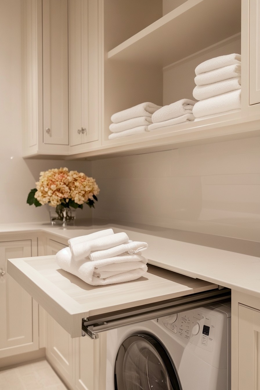 modern laundry room shelving