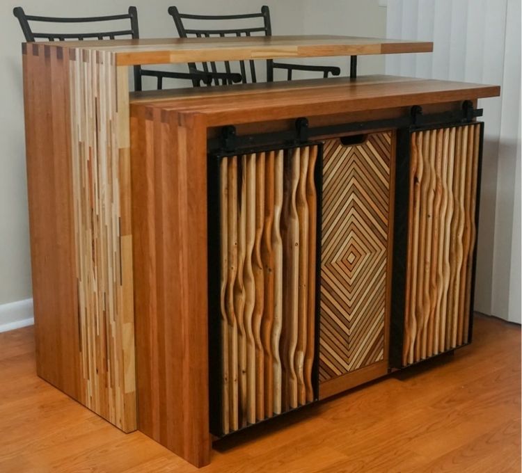DIY kitchen island bar