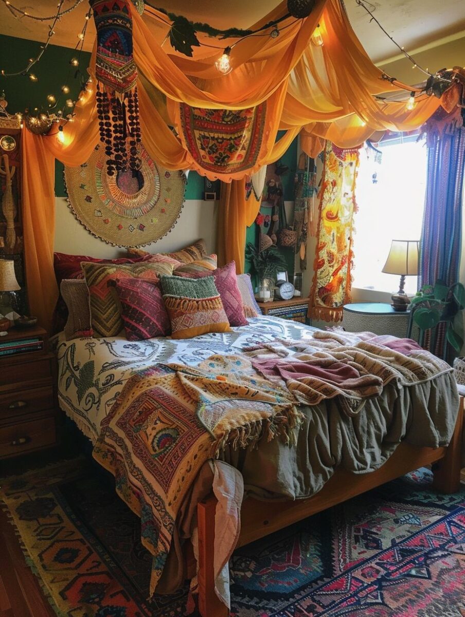 30 Bohemian Bedroom Inspirations for a Whimsical Rest - Home Made Graceful