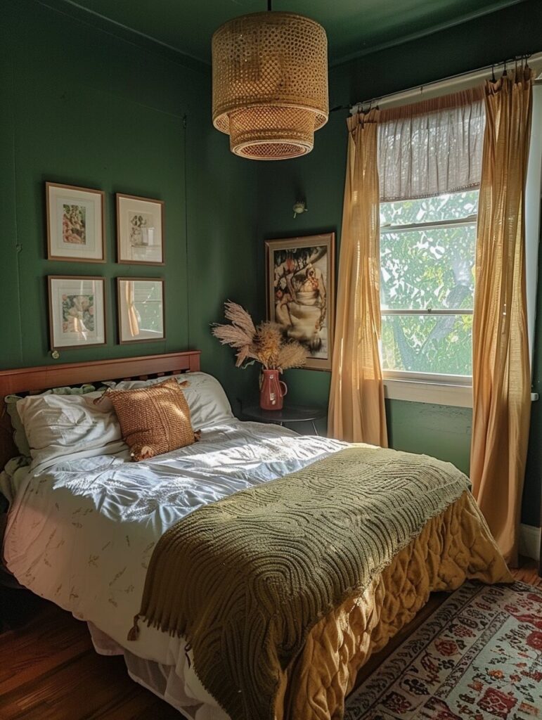 Green Boho Bedroom 2