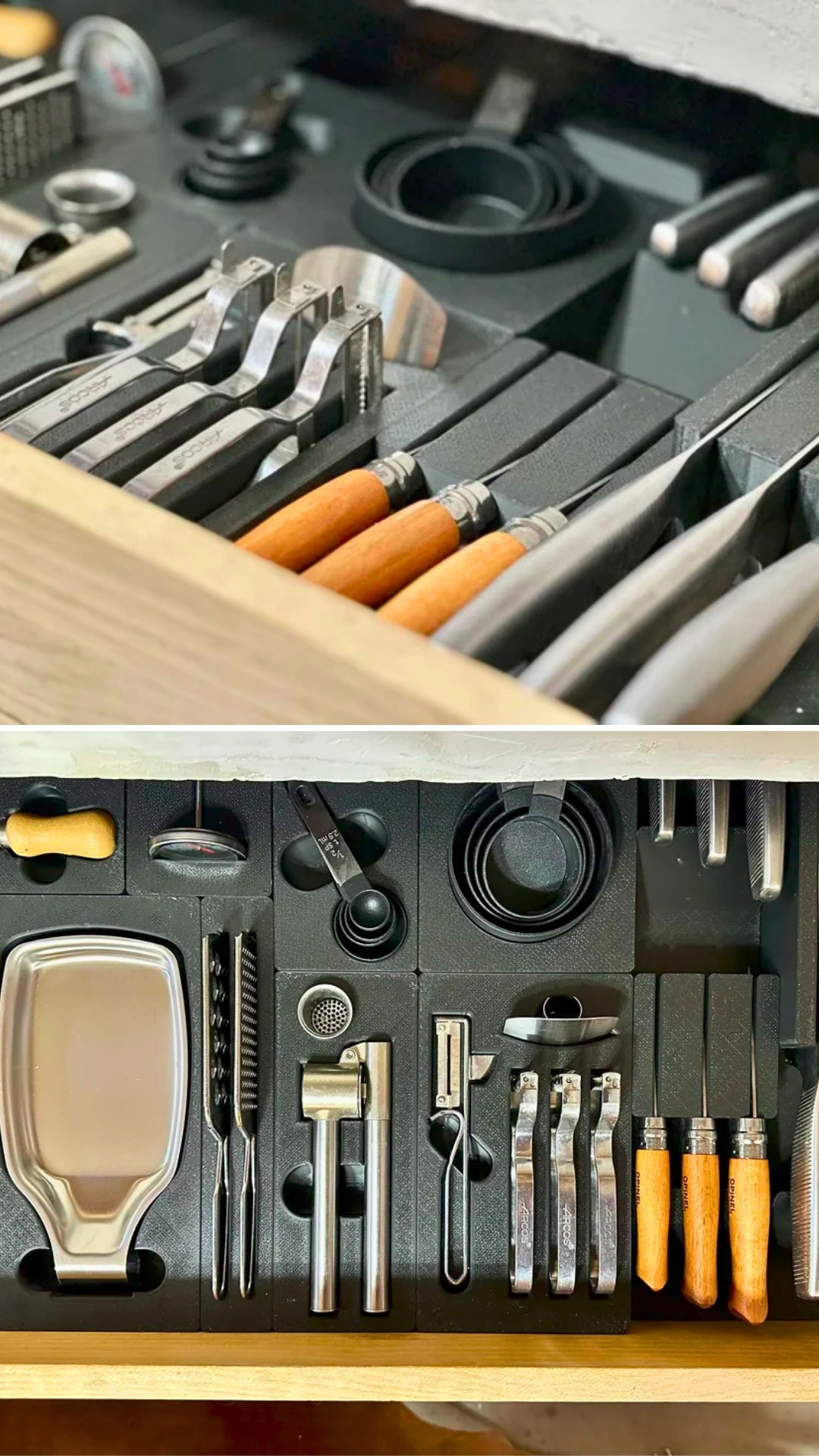 Modern Minimalist Gridfinity Kitchen Drawer Tool Organizer