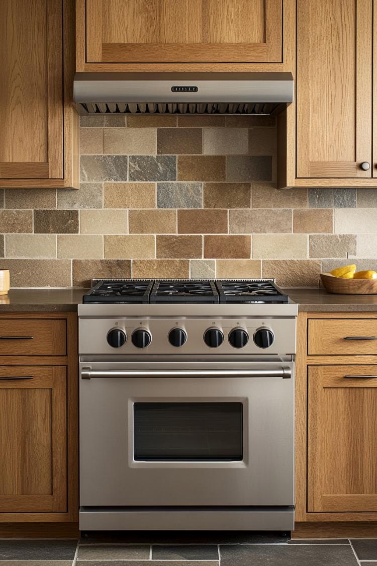 backsplash ideas for kitchen with oak cabinets